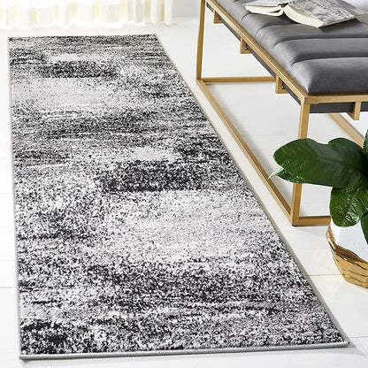 SAFAVIEH Adirondack Collection Runner Rug - 2'6" x 8', Silver & Multi, Modern Abstract Design, Non-Shedding & Easy Care, Ideal for High Traffic Areas in Living Room, Bedroom (ADR112G)