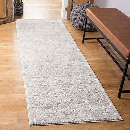 SAFAVIEH Adirondack Collection Runner Rug - 2'6" x 6', Ivory & Silver, Moroccan Boho Distressed Design, Non-Shedding & Easy Care, Ideal for High Traffic Areas in Living Room, Bedroom (ADR119A)
