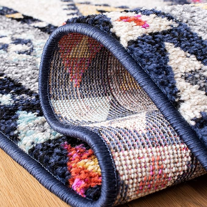 SAFAVIEH Adirondack Collection Runner Rug - 2'6" x 8', Ivory & Grey, Boho Tribal Design, Non-Shedding & Easy Care, Ideal for High Traffic Areas in Living Room, Bedroom (ADR270A)