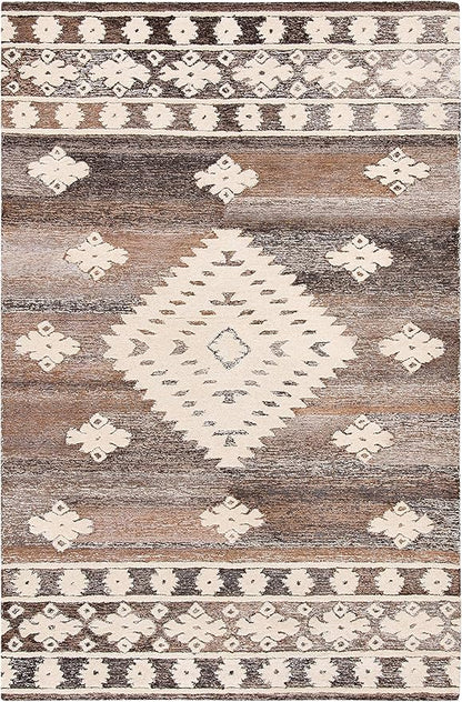 SAFAVIEH Amsterdam Collection Accent Rug - 3' x 5', Terracotta & Multi, Moroccan Boho Design, Non-Shedding & Easy Care, Ideal for High Traffic Areas in Entryway, Living Room, Bedroom (AMS108D)