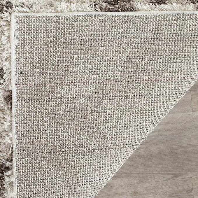 SAFAVIEH Hudson Shag Collection Runner Rug - 2'3" x 14', Ivory & Beige, Moroccan Design, Non-Shedding & Easy Care, 2-inch Thick Ideal for High Traffic Areas in Living Room, Bedroom (SGH284D)