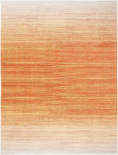 SAFAVIEH Adirondack Collection X-Large Area Rug - 11' x 15', Orange & Red, Modern Ombre Design, Non-Shedding & Easy Care, Ideal for High Traffic Areas in Living Room, Bedroom (ADR142P)