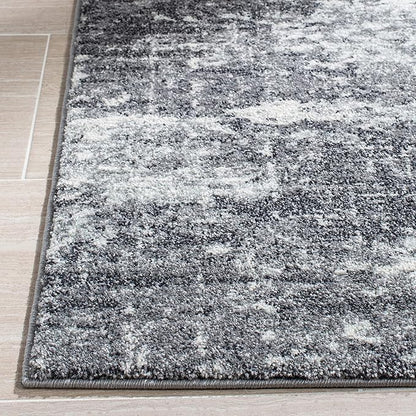 SAFAVIEH Evoke Collection 2'2" x 7' Ivory/Grey EVK272F Modern Abstract Non-Shedding Entryway Foyer Living Room Bedroom Kitchen Runner Rug