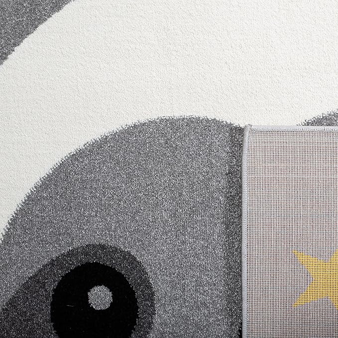 SAFAVIEH Carousel Kids Collection Runner Rug - 2' x 8', Grey & Ivory, Non-Shedding & Easy Care, Ideal for High Traffic Areas for Boys & Girls in Playroom, Nursery, Bedroom (CRK140F)