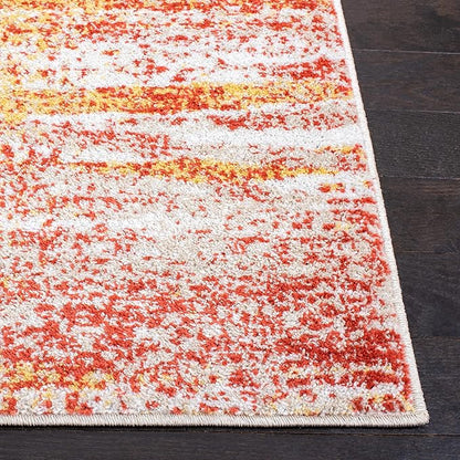 SAFAVIEH Adirondack Collection Runner Rug - 2'6" x 8', Rust & Gold, Modern Abstract Design, Non-Shedding & Easy Care, Ideal for High Traffic Areas in Living Room, Bedroom (ADR112P)