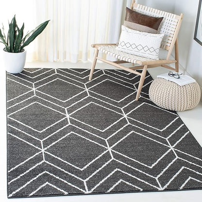 SAFAVIEH Adirondack Collection Accent Rug - 4' x 6', Brown & Ivory, Modern Geometric Design, Non-Shedding & Easy Care, Ideal for High Traffic Areas in Entryway, Living Room, Bedroom (ADR241T)