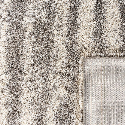 SAFAVIEH Hudson Shag Collection Runner Rug - 2'3" x 8', Grey & Ivory, Modern Abstract Design, Non-Shedding & Easy Care, 2-inch Thick Ideal for High Traffic Areas in Living Room, Bedroom (SGH298F)