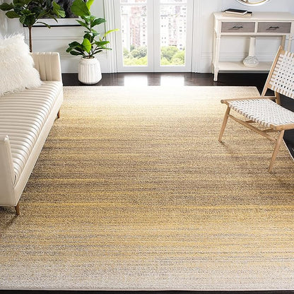 SAFAVIEH Adirondack Collection Accent Rug - 3' x 5', Gold & Ivory, Modern Ombre Design, Non-Shedding & Easy Care, Ideal for High Traffic Areas in Entryway, Living Room, Bedroom (ADR142D)