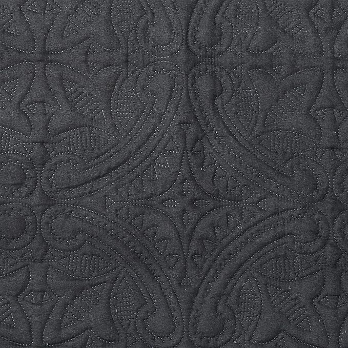 Great Bay Home Reversible Recliner Chair Cover - Washable Slipcover Furniture Protector with Elastic Straps - Chair Cover for Dogs, Kids, and Pets - Quilted & Stitched Detail (Recliner, Black/Taupe)