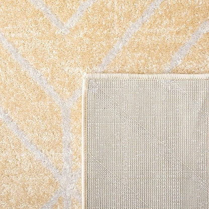 SAFAVIEH Adirondack Collection Accent Rug - 4' x 6', Gold & Light Grey, Modern Geometric Design, Non-Shedding & Easy Care, Ideal for High Traffic Areas in Entryway, Living Room, Bedroom (ADR241D)