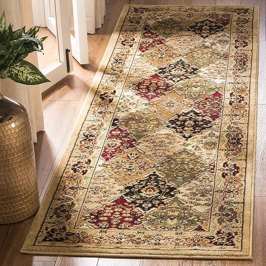 SAFAVIEH Lyndhurst Collection Runner Rug - 2'3" x 12', Multi & Beige, Traditional Oriental Design, Non-Shedding & Easy Care, Ideal for High Traffic Areas in Living Room, Bedroom (LNH221C)