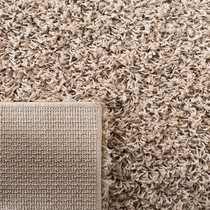 SAFAVIEH Athens Shag Collection Runner Rug - 2'3" x 8', Beige, Non-Shedding & Easy Care, 1.5-inch Thick Ideal for High Traffic Areas in Living Room, Bedroom (SGAS119G)