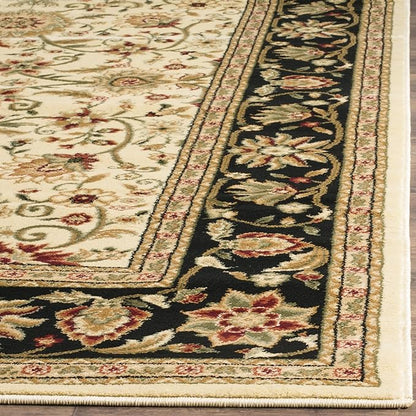 SAFAVIEH Lyndhurst Collection Runner Rug - 2'3" x 10', Ivory & Black, Traditional Oriental Design, Non-Shedding & Easy Care, Ideal for High Traffic Areas in Living Room, Bedroom (LNH212B)
