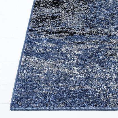 SAFAVIEH Adirondack Collection Runner Rug - 2'6" x 14', Grey & Blue, Modern Abstract Design, Non-Shedding & Easy Care, Ideal for High Traffic Areas in Living Room, Bedroom (ADR112H)