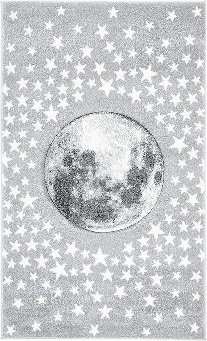 SAFAVIEH Carousel Kids Collection Accent Rug - 2'3" x 4', Light Grey & White, Non-Shedding & Easy Care, Ideal for High Traffic Areas for Boys & Girls in Playroom, Nursery, Bedroom (CRK135F)