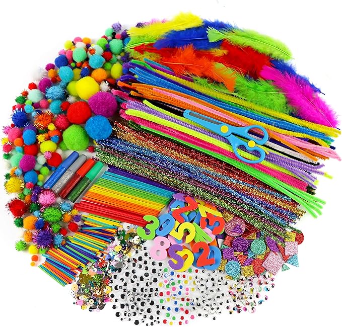 Mega Arts and Crafts Kit for Kids Age 4-8 - Toddler Art Supplies for Preschool, Kindergarten, Homeschool Projects