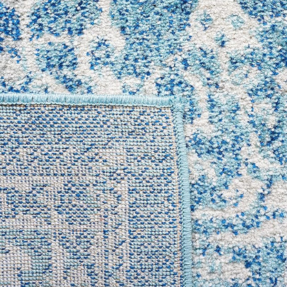 SAFAVIEH Evoke Collection 2'2" x 7' Blue/Ivory EVK256C Oriental Distressed Non-Shedding Living Room Entryway Foyer Hallway Bedroom Runner Rug