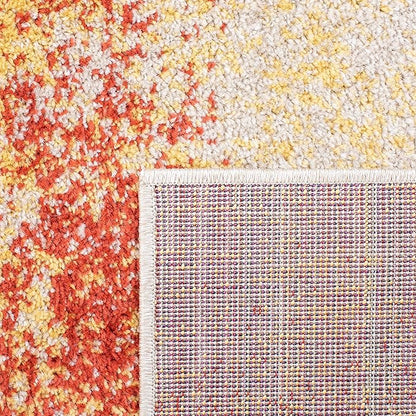 SAFAVIEH Adirondack Collection Runner Rug - 2'6" x 8', Rust & Gold, Modern Abstract Design, Non-Shedding & Easy Care, Ideal for High Traffic Areas in Living Room, Bedroom (ADR112P)