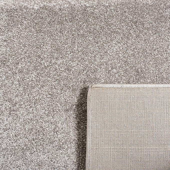 SAFAVIEH Carousel Kids Collection 8' Square Grey/Ivory CRK165B Elephant Non-Shedding Nursery Playroom Area Rug