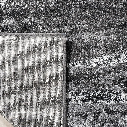 SAFAVIEH Adirondack Collection Runner Rug - 2'6" x 8', Silver & Black, Modern Abstract Design, Non-Shedding & Easy Care, Ideal for High Traffic Areas in Living Room, Bedroom (ADR112A)